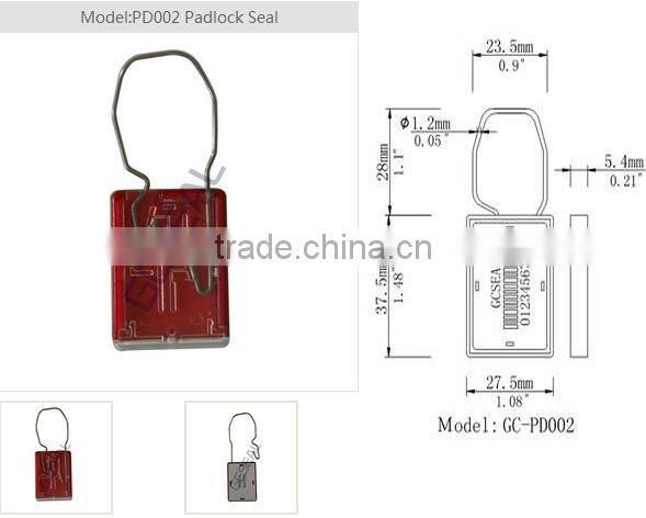 Half transparent Padlock Seal GC-PD002