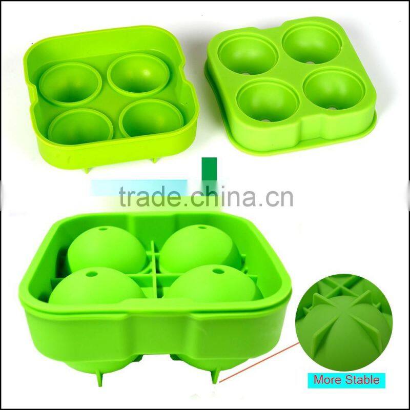 OEM factory price novelty silicone ice sphere mold with 4*6.5cm ball capacity