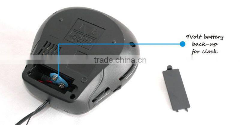 AM/FM Kitchen Clock Radio power operated alarm clock radio with frequency display (F-1751)