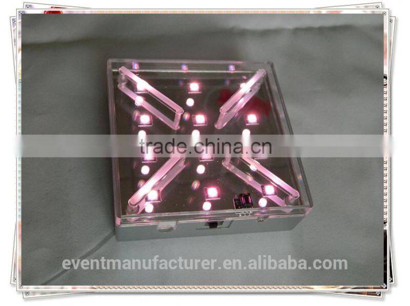 New square color changing led centerpiece light office table decoration