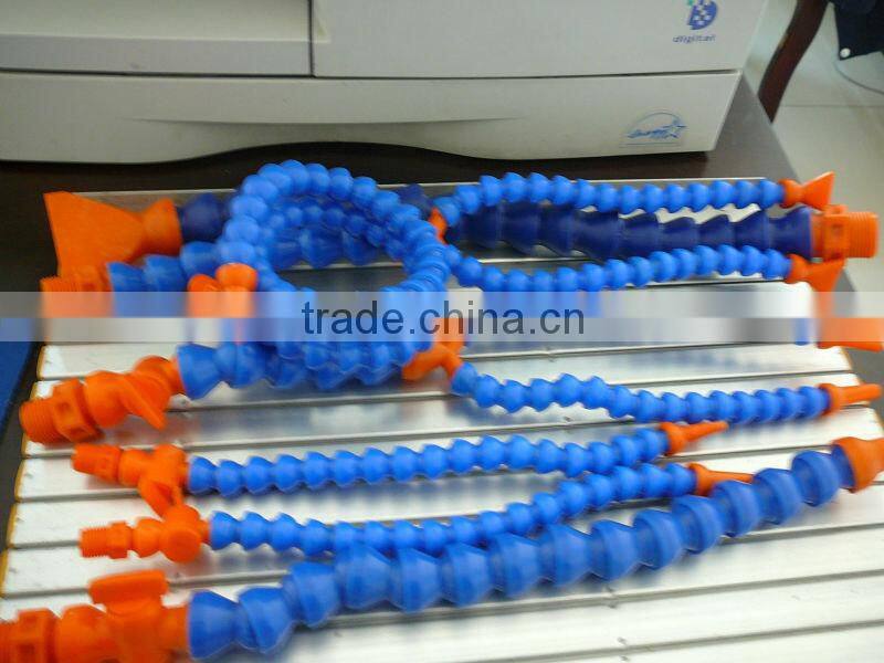 RUIAO flexible liquid gooseneck with 3-way tee cooling tube for glassworking machine