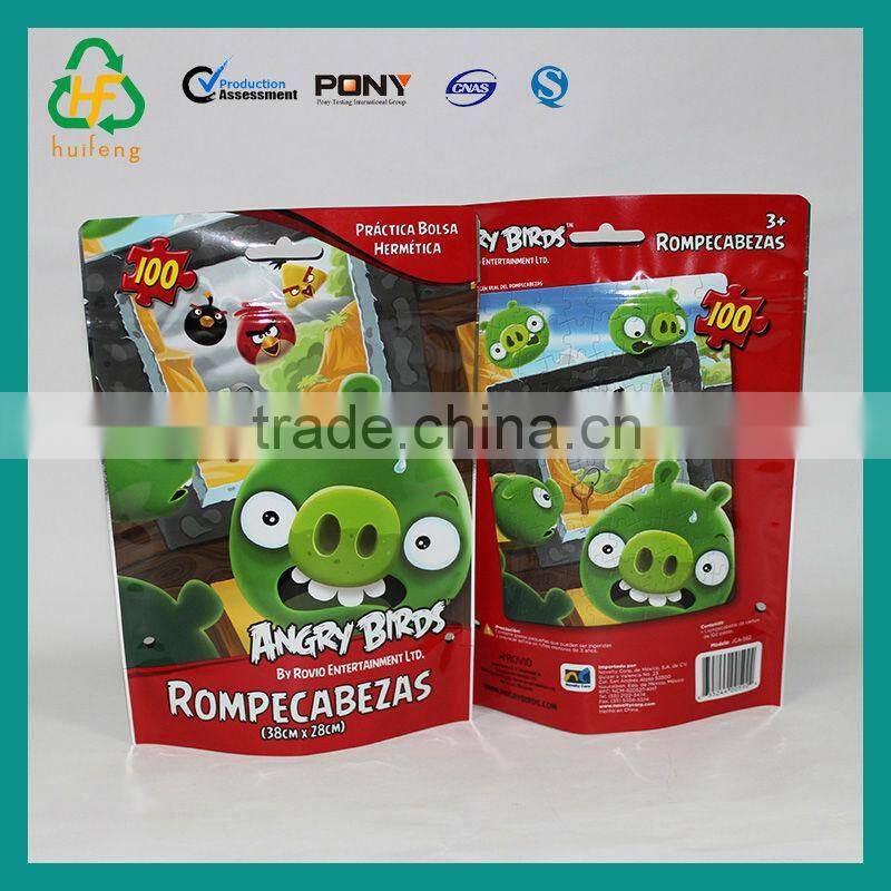 Customized enviroment friendly laminated standing up bag