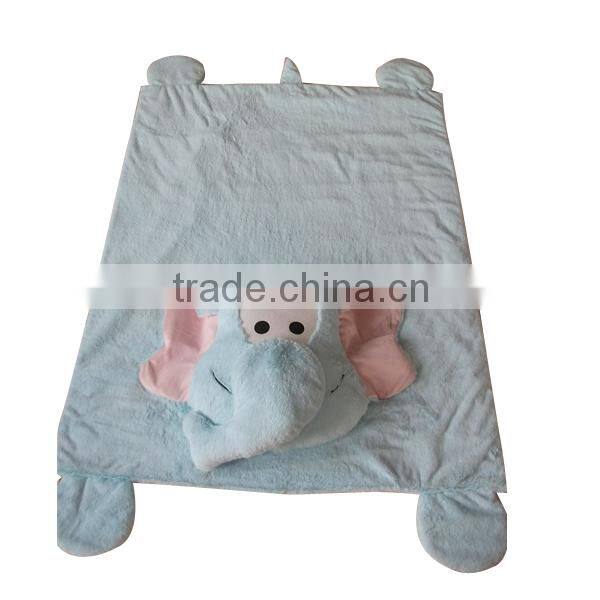 Lovely plush animal large fleece blanket for kids