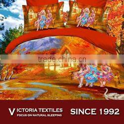 romantic house pattern 3d printed bed linen sheet bedding adult cartoon