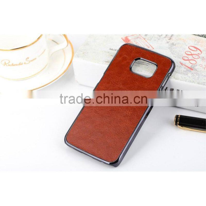 Crazy Horse Leather Coated PC Case for Samsung Galaxy S6 Edge G925