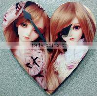 sublimation antique wood wall clock face custom size