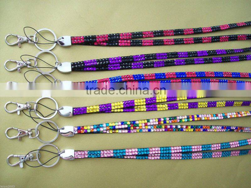 new products 2014 bling sparkling rhinestone crystal lanyards