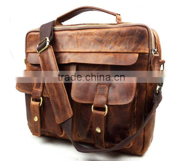 2016 Cowhide leather shoulder bags for men