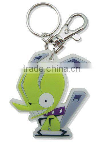 lovely animal 3D effect soft pvc keychain key holder