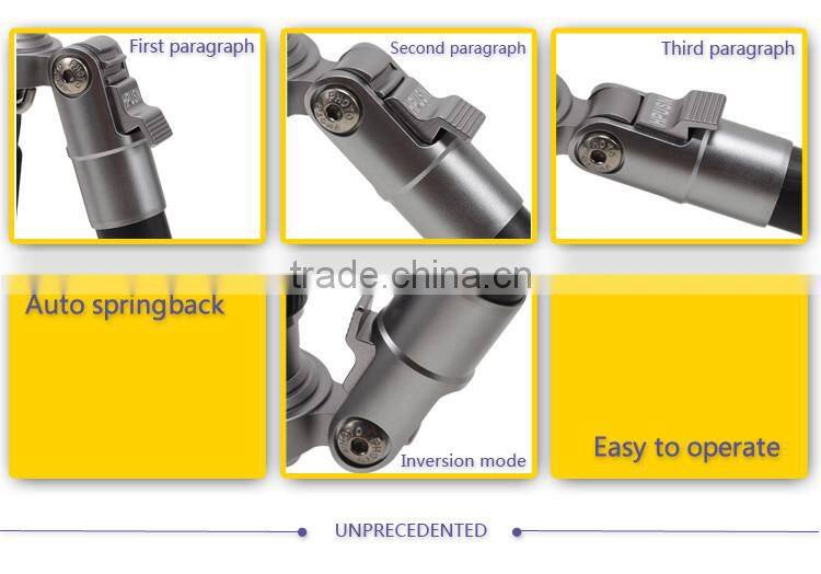 New updated HPUSN professional photography carbon fiber video tripod with travel 8cm steel nails buy 1 get 3