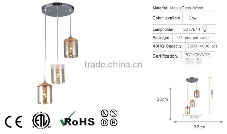 crystal glass column chandelier lamp pendants