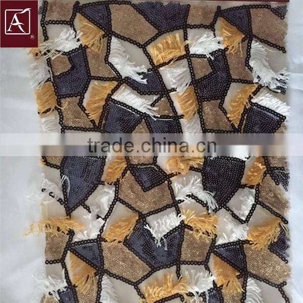 china suppliers spanger embroidery fabric 80%P20%N