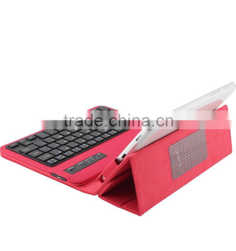 red Universal Leather Case Flip Cover for 7 inch Tablet Pu Stand Leather keybord Case