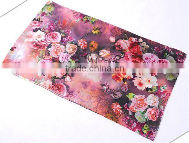 flower,printed,Printed Pattern and Medium Style of Length 100% silk scarf