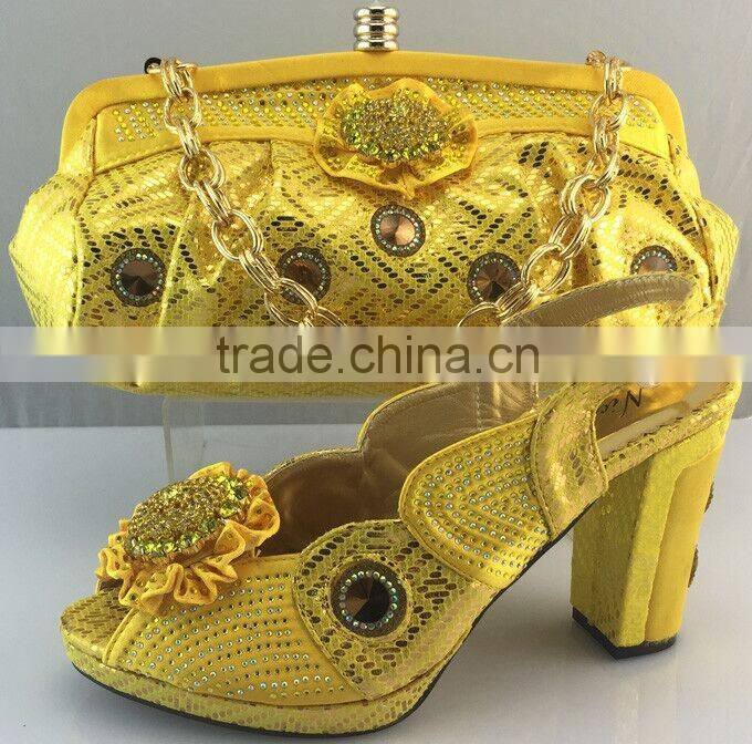 New arrival retro design women shoes and bag in wonderful matching for party ME3311