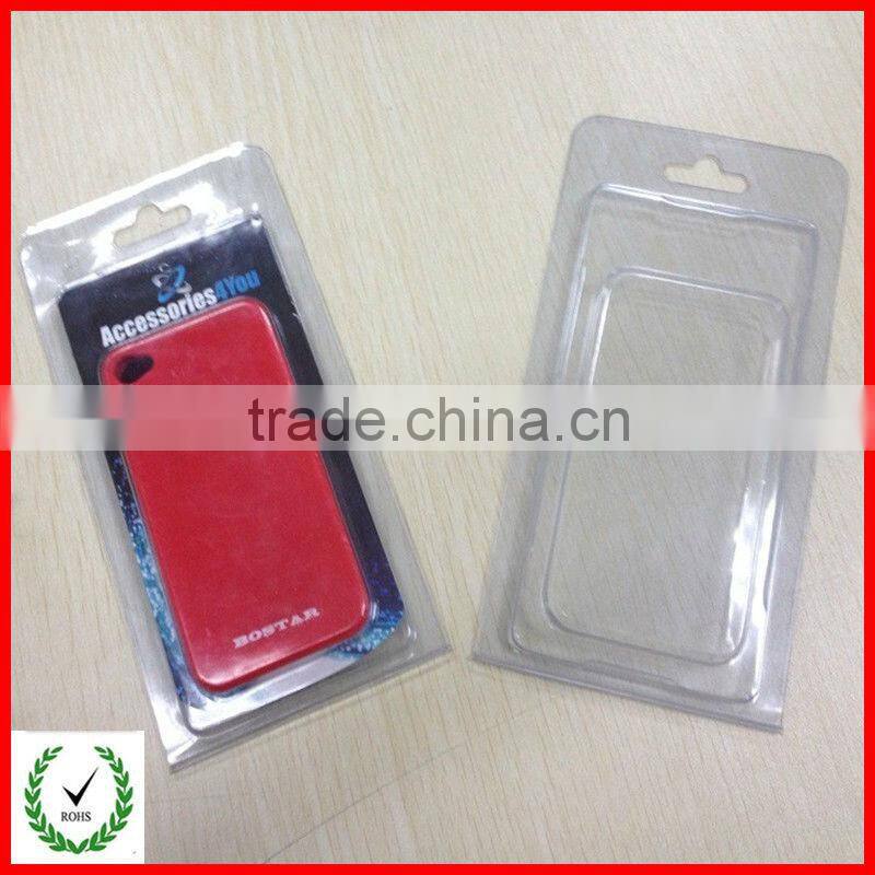 2015 New Style! PS plastic blister insert with flocking for wine package