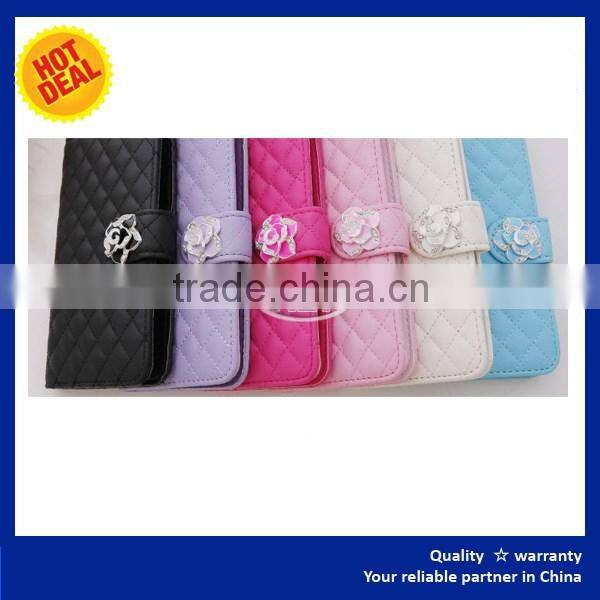 Colour Grid Folio Soft Sheepskin Wallet Leather Case for htc desire