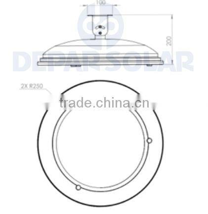 80W LED High Bay Area / Factory Light 220VAC New Practical / Cooling Design DOHA Series