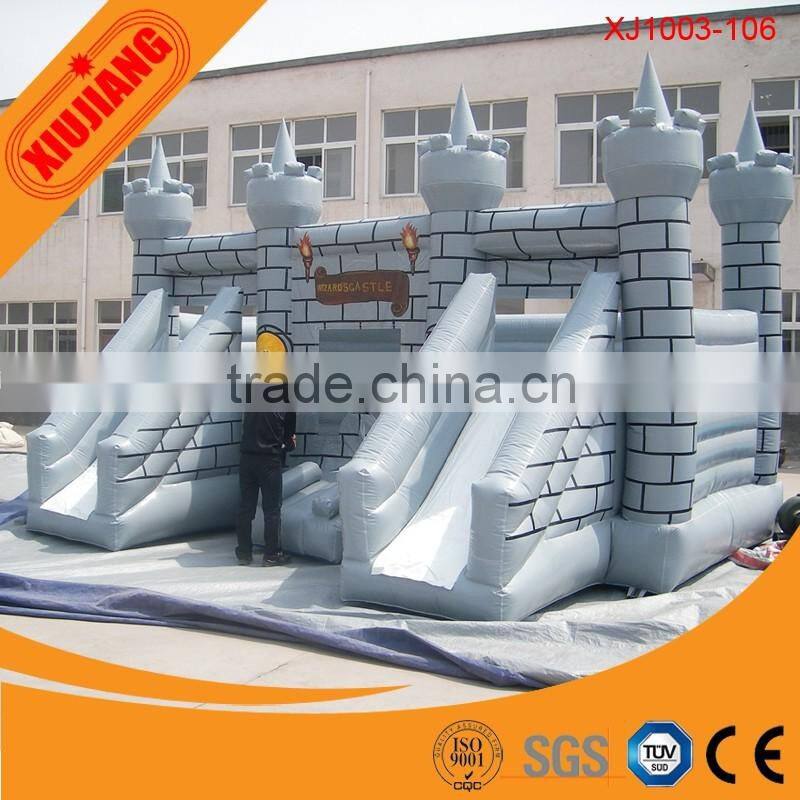 Kids park octopus giant inflatable bouncy castle with water slide
