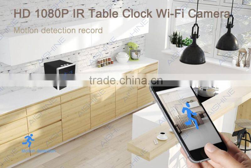 Shenzhen Manufacturer Digital Clock WiFi Nanny Camera P2P 1080P Hidden camera