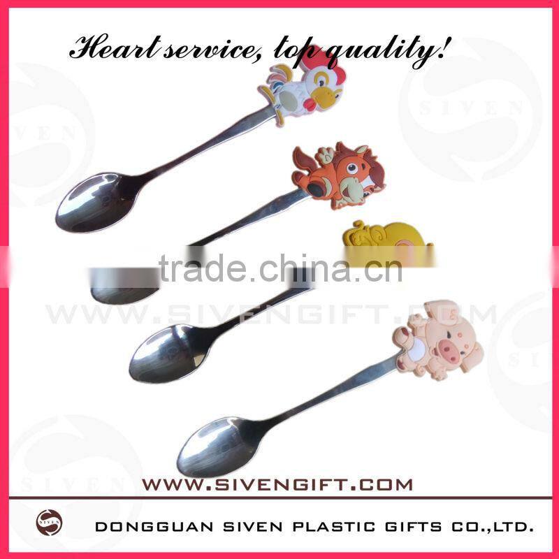 High quantity 3d soft pvc cute spoon cover