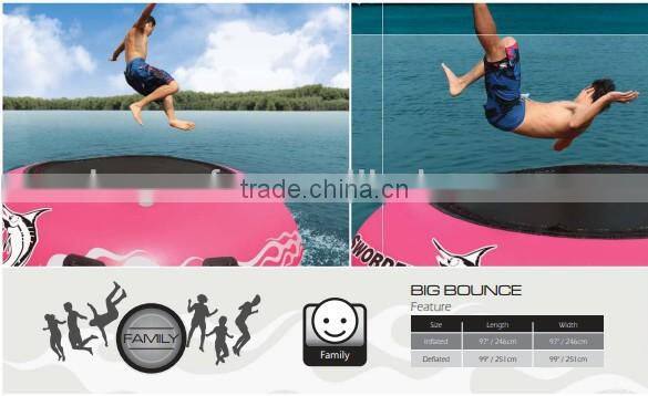 towable & inflatable bouncer boat island slide surfing BIG BOUNGE 2 bounger trampouline