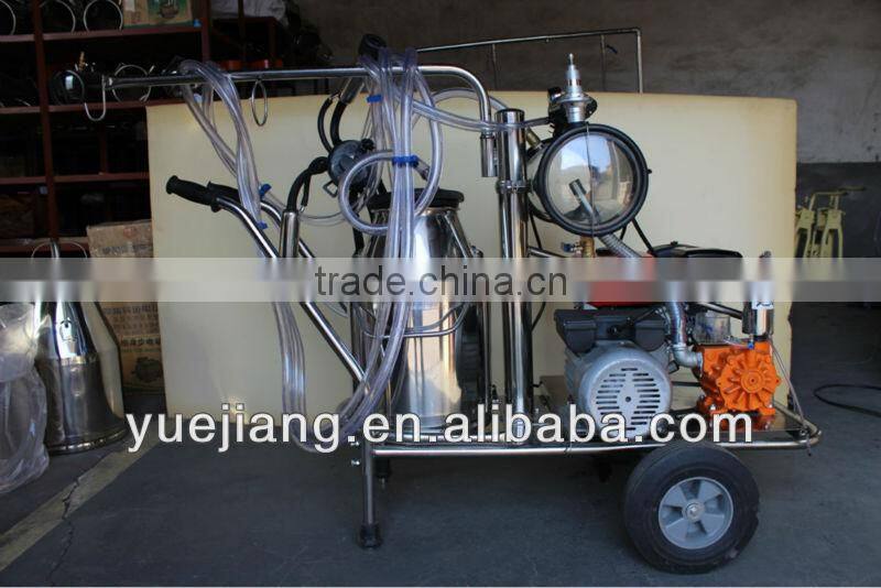 engine and electrical milking machine of two buckets