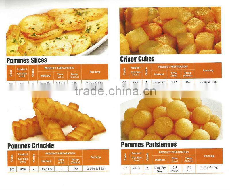French Fries ( packing 2.5 kg plastic bags )