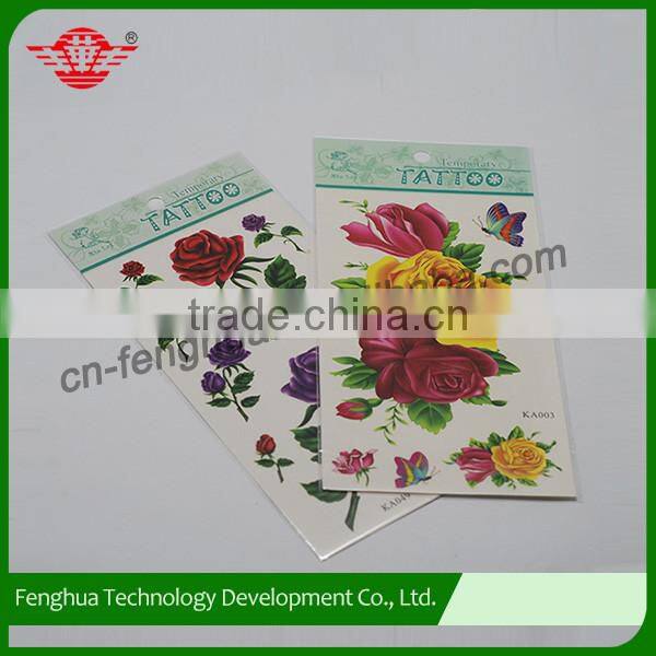 2015 New Design Hot Sale Top Quality Self Adhesive Tattoo Sticker