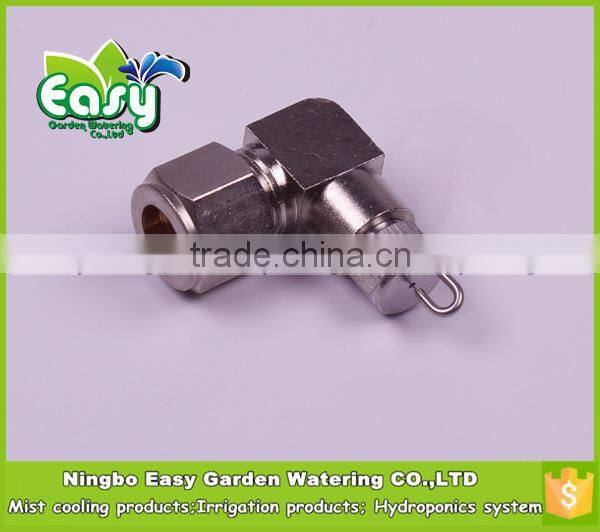 Brass OD joint connector(one spray site) 3/8" with 1/8'' thread. Mist cooling products