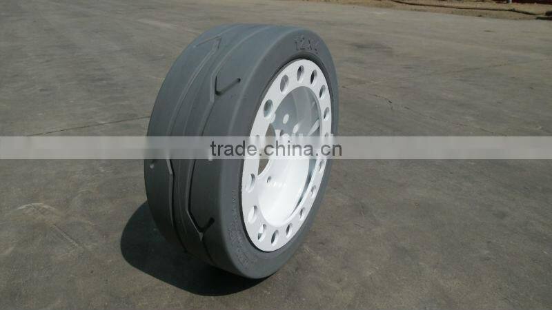 longer wearness 16x5x12 scissor lift tires, white non marking solid tire