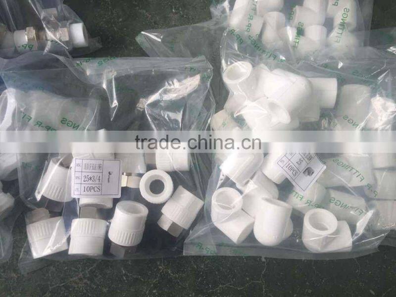 PPR plastic material pipe fitting equal and reducing socket