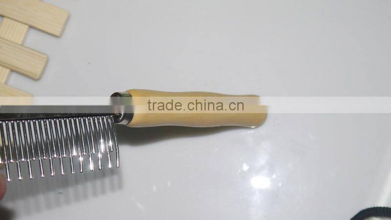 wood handle animal comb