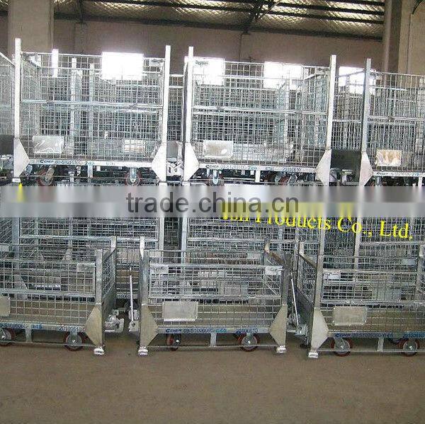 Wire Mesh Containers, Mesh Container, Wire Container for Industrial Warehouse Storage Foldable(Collapsible) &Stackable