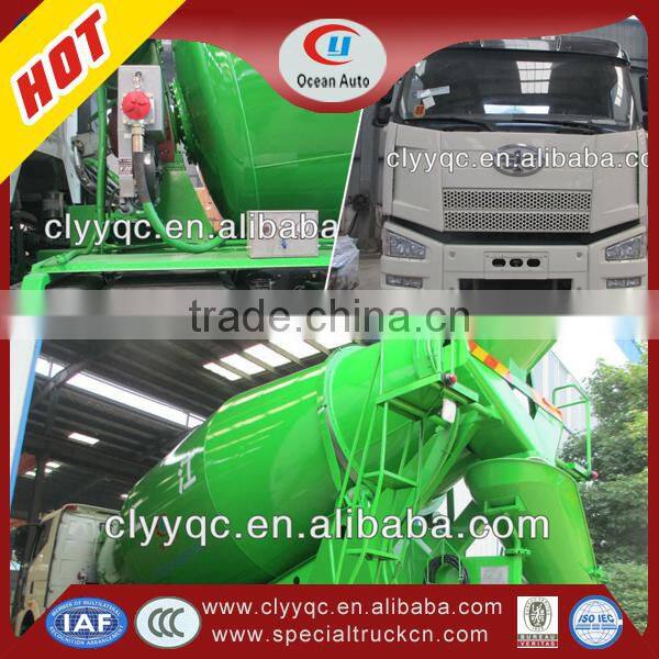 FAW 10CBM concrete mixing concrete mix truck specifications