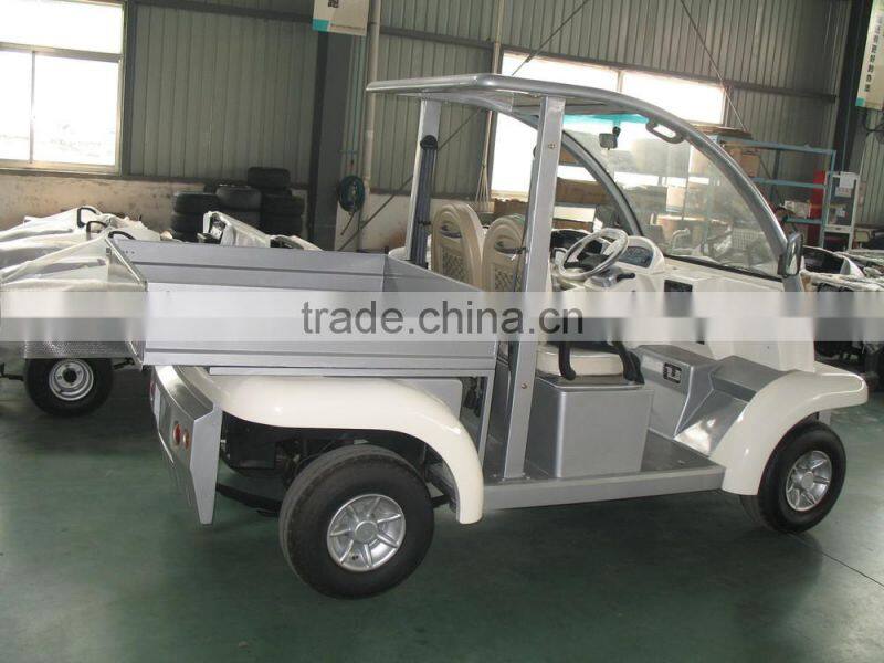 2 seater electric buggy with a rear cargo box