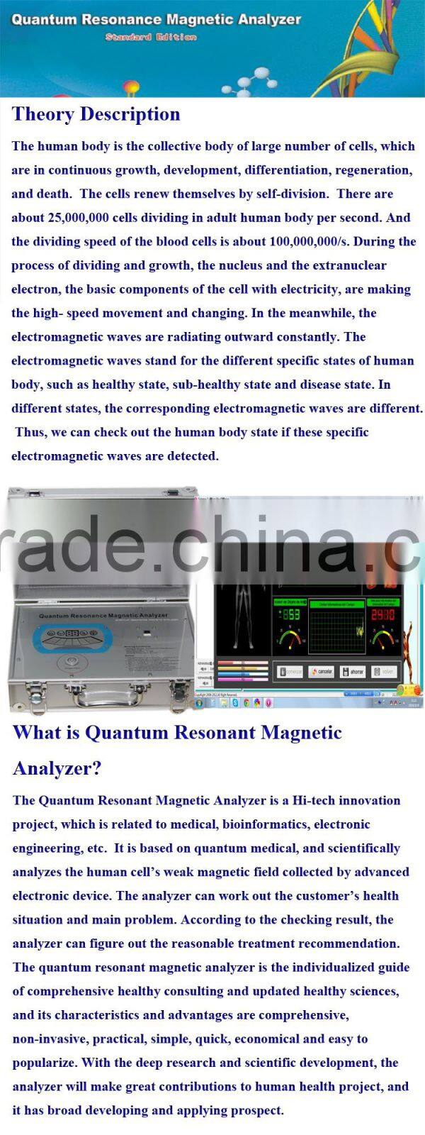 2017 Body composition analyzer health care devices quantum bio-electric CE Manufacturers
