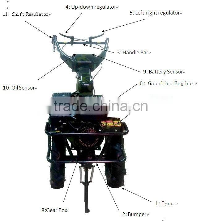 MeiQi 9HP 177F gasoline engine power tiller