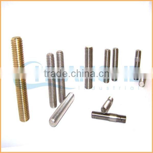 Factory direct sales high quality zinc plated double end stud bolt