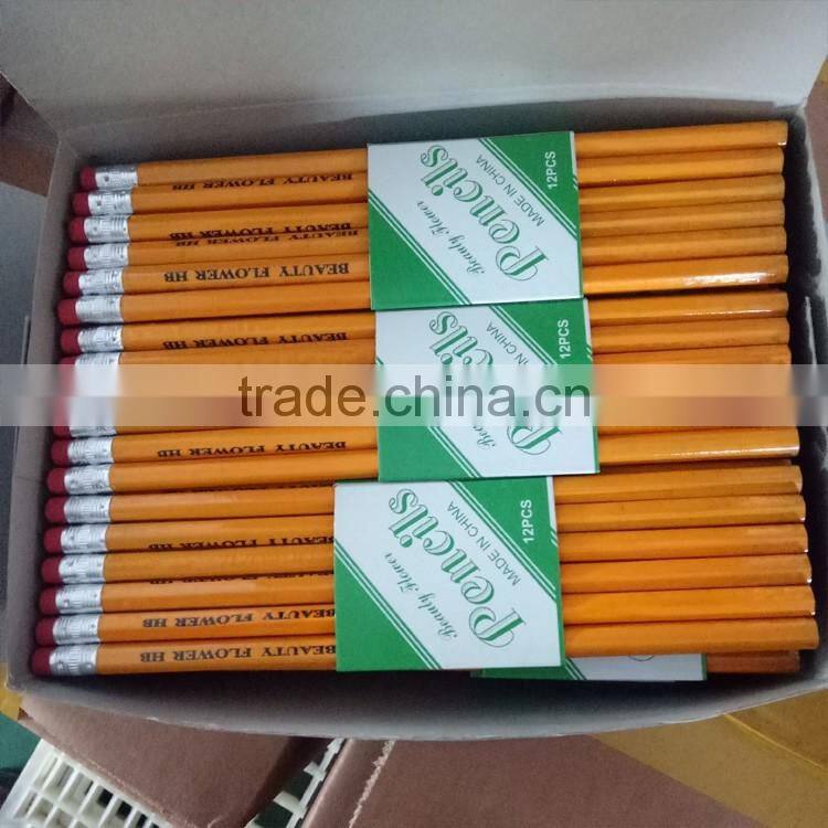 standard HB black lead pencil direct factory with low price