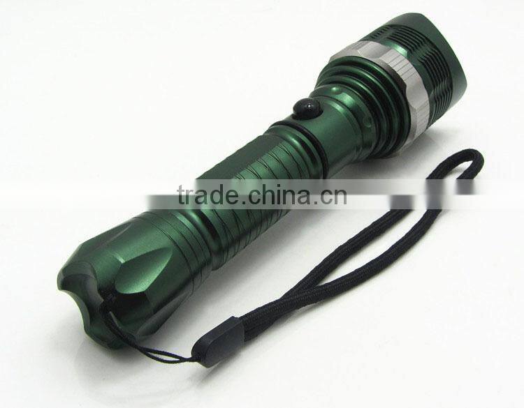 High quality Led zoom flashlight rechargeable aluminium led torch