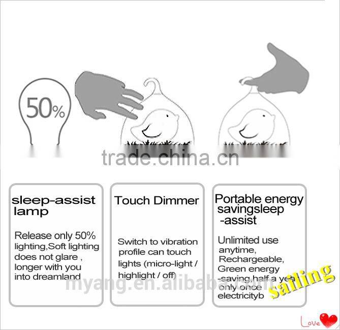2015 novel led table lamp, Bird Cage LED lamp with two USB Charging line,Touch sensitive led table lamp