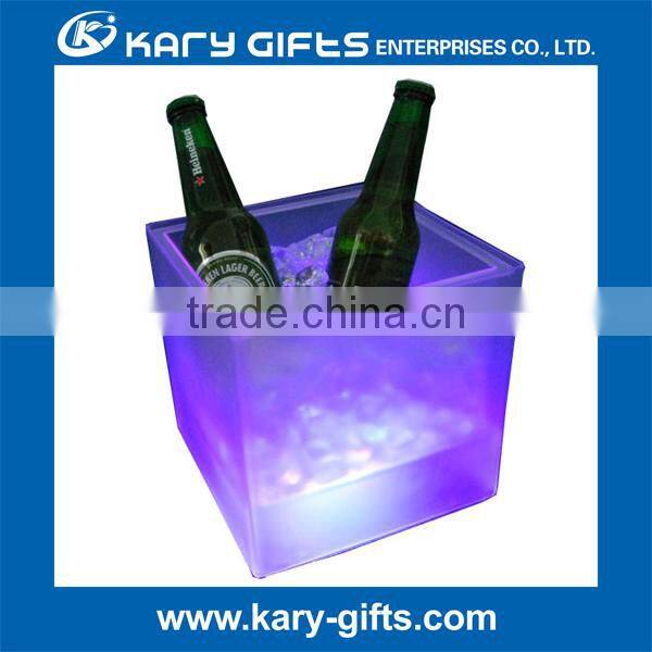 Promotional plastic led bucket ice for party bar