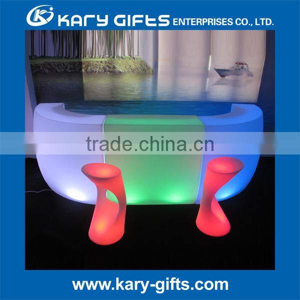 plastic led light furniture bar counter outdoor led furniture