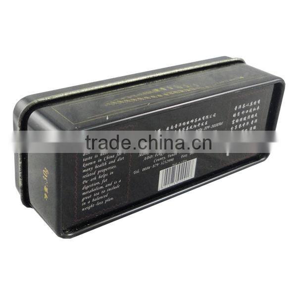 rectangular metal gift tin box