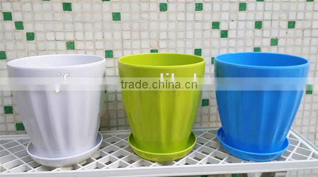 Wholesale cheap color plastic flowerpot