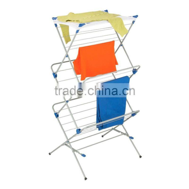 Double rods garment telescopic drying rack