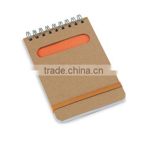 Fashion hardcover round spine notebook with elastic closure
