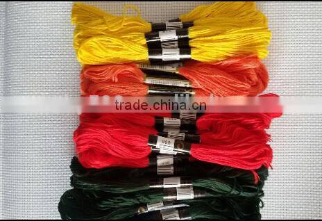 Wholesale good quality 100% cotton cross stitch thread 447 colors cross stitch materials embroidery thread