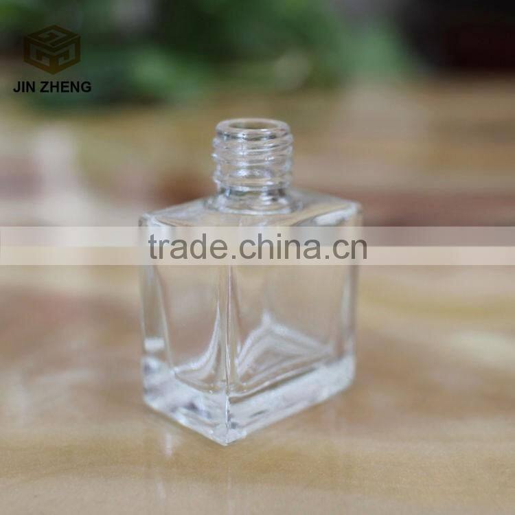 Hot selling 9ml Empty Glass Nail Polish Bottles with Black Cap and Blushers